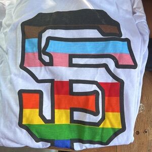 SF Giants Baseball hoodie in Pride rainbow